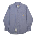 CARHARTT Mens Blue Button-Down Work Shirt M Cotton Blend Long Sleeve Casual