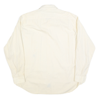 TOMMY HILFIGER Mens White Casual Shirt L Button Pockets Cotton Blend Long Sleeve