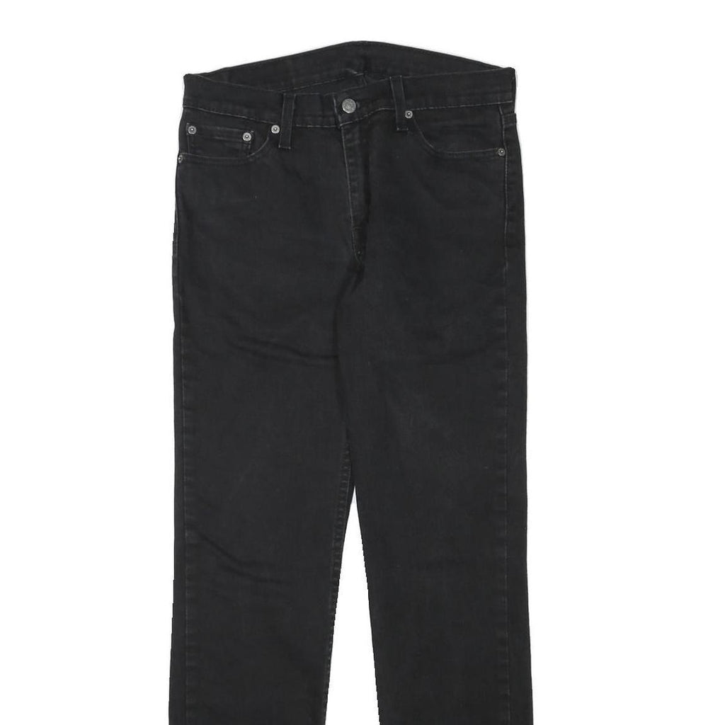 LEVI'S Mens Slim Black Denim Jeans W30 L32 Zip Cotton Blend Stylish Fit