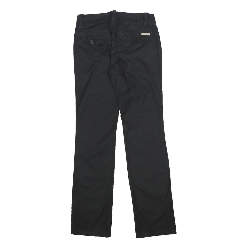 CALVIN KLEIN JEANS Womens Cotton Blend Black Slim Straight Trousers W25 L31