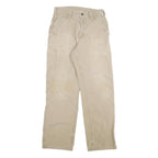 CARHARTT Mens Cotton Blend Beige Relaxed Straight Trousers W30 L32 Workwear