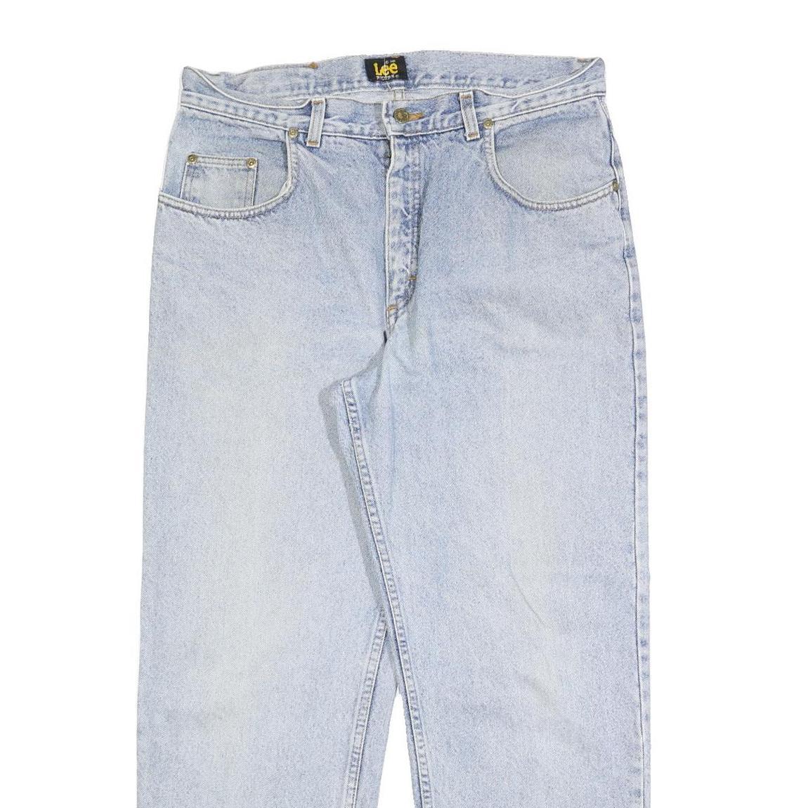 LEE Mens Jeans Blue Relaxed Straight Denim Light W34 L30 Casual Classic Zip