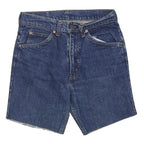 LEVI'S Womens Denim Blue Casual Shorts S W27 Classic Fit Raw Hem