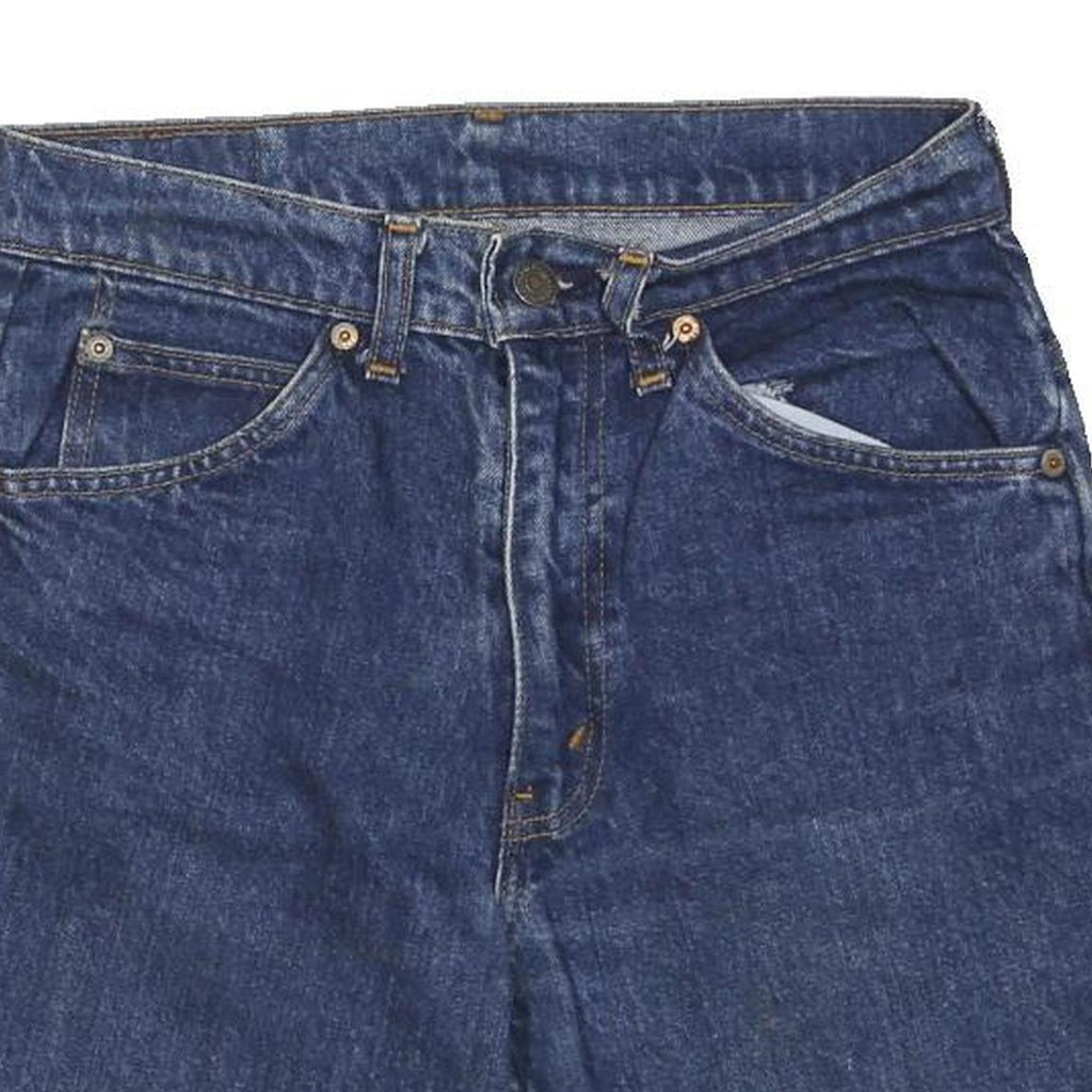 LEVI'S Womens Denim Blue Casual Shorts S W27 Classic Fit Raw Hem