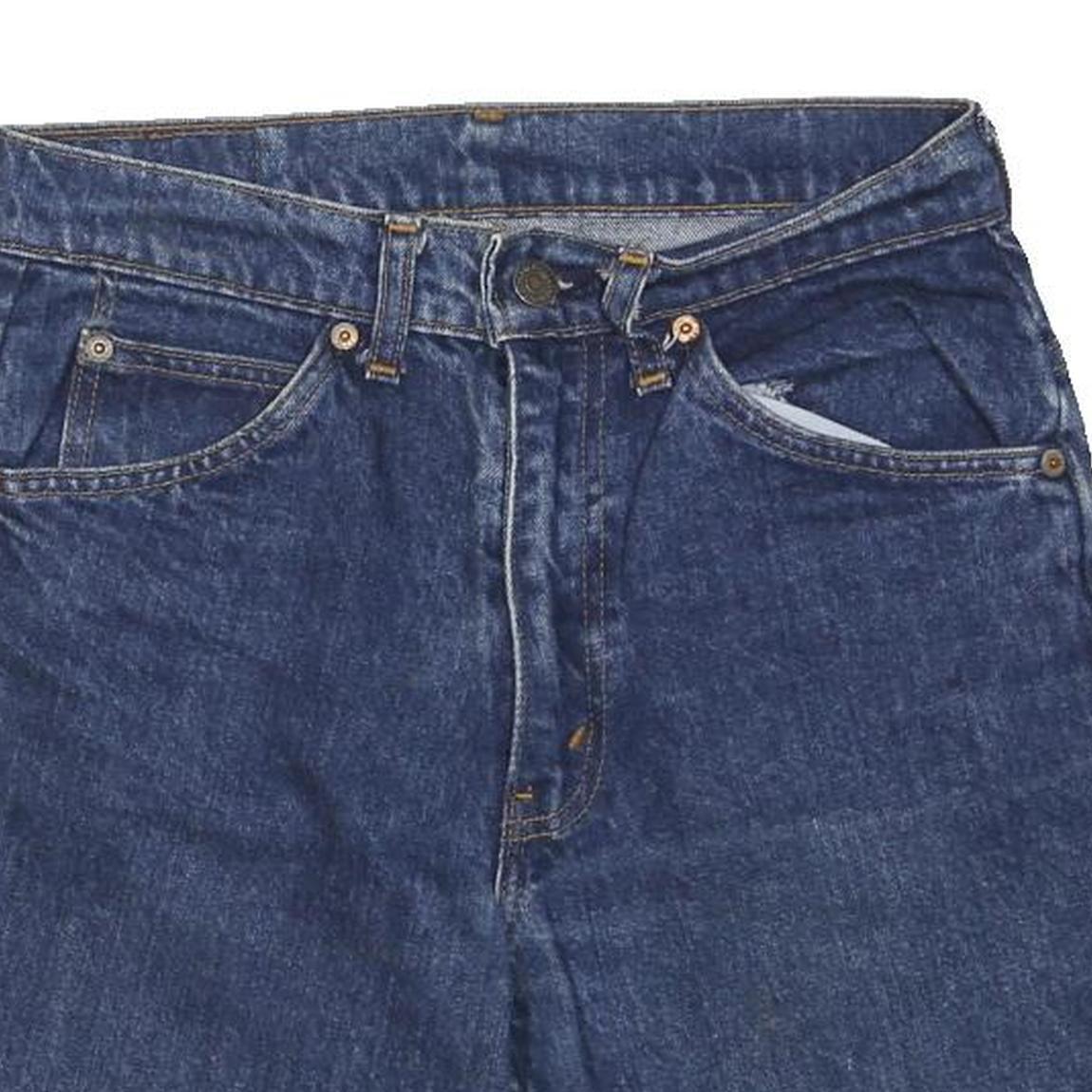 LEVI'S Womens Denim Blue Casual Shorts S W27 Classic Fit Raw Hem