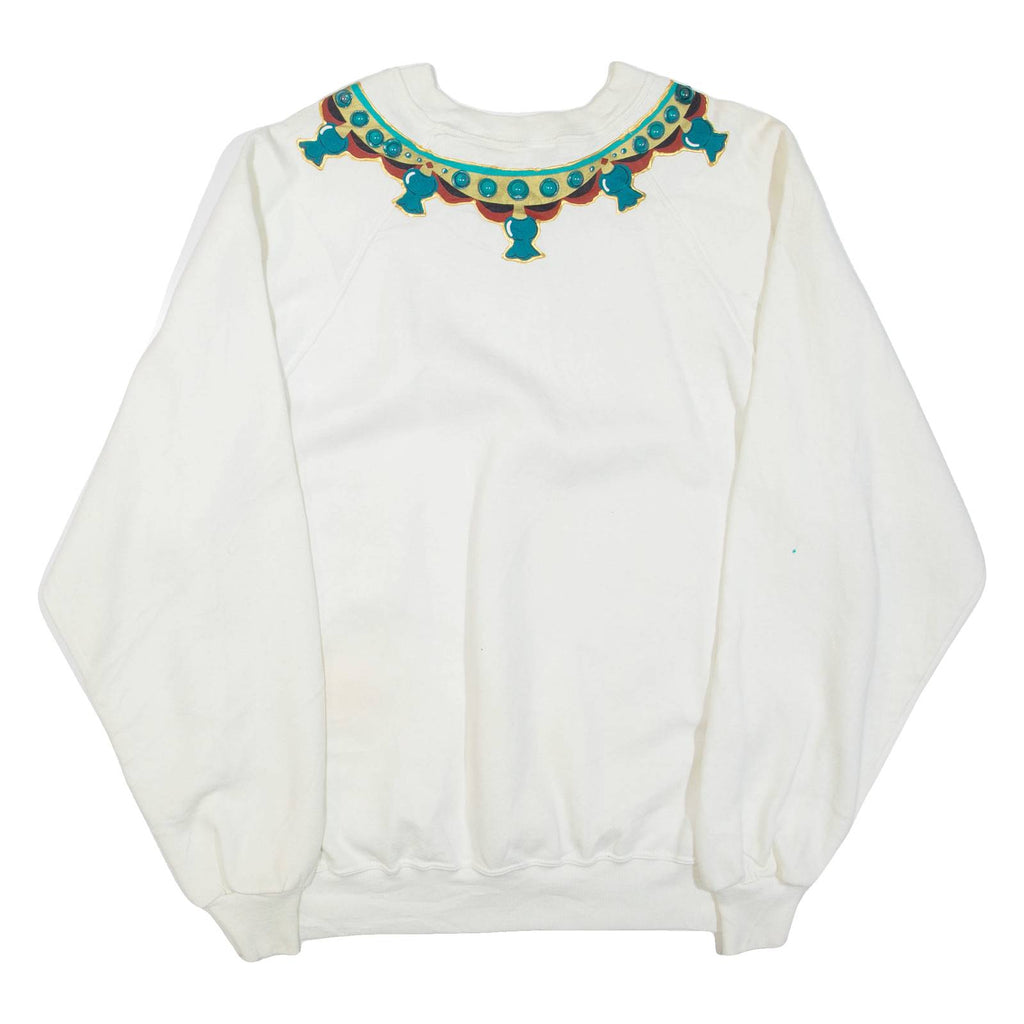 Jerzees Womens Sweatshirt White Crew Neck XL