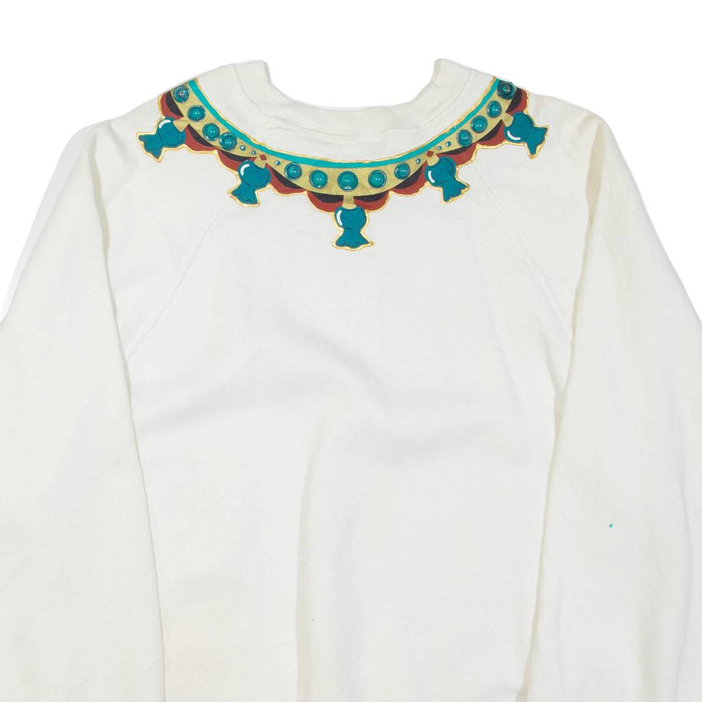 Jerzees Womens Sweatshirt White Crew Neck XL