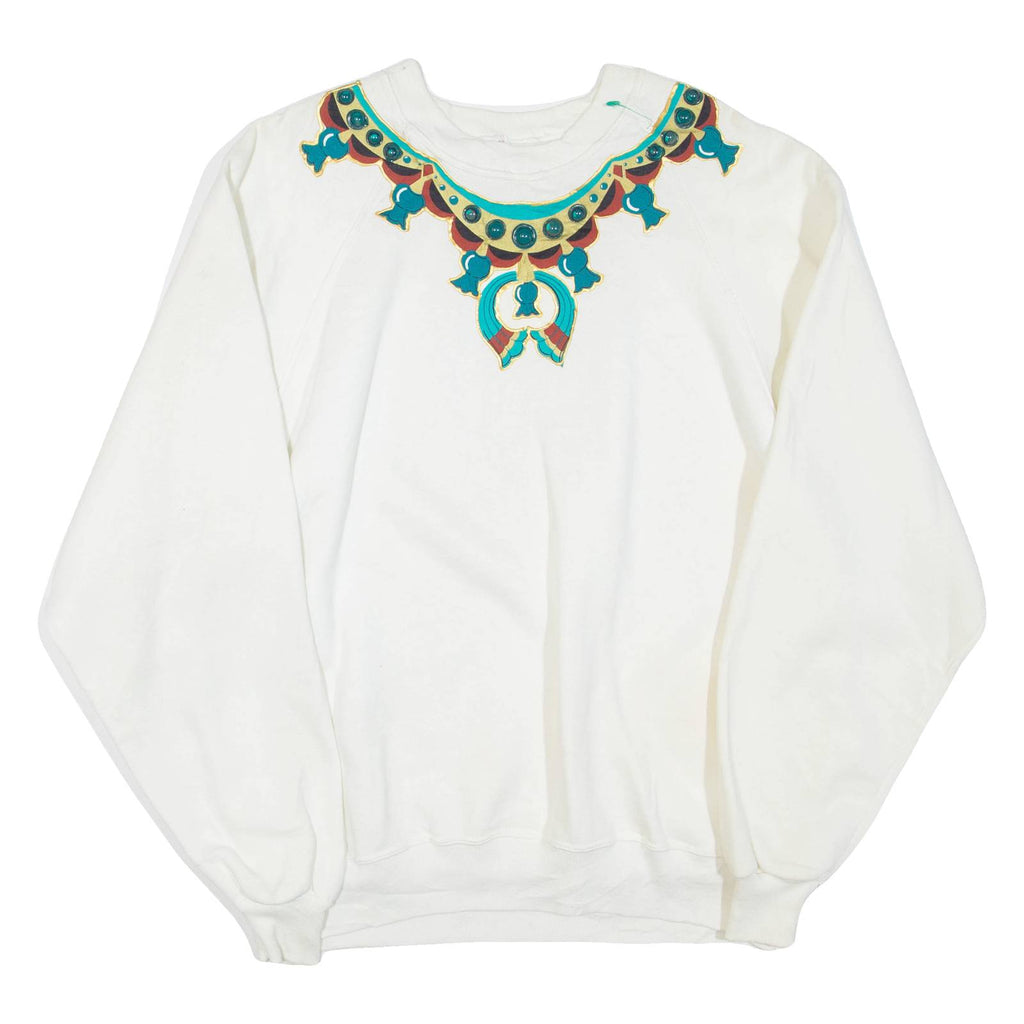 Jerzees Womens Sweatshirt White Crew Neck XL