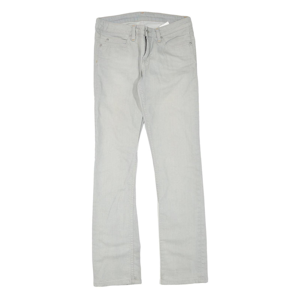 CARHARTT Womens Regular Fit Grey Denim Jeans Cotton Blend Zip W30 L32 Light Wash