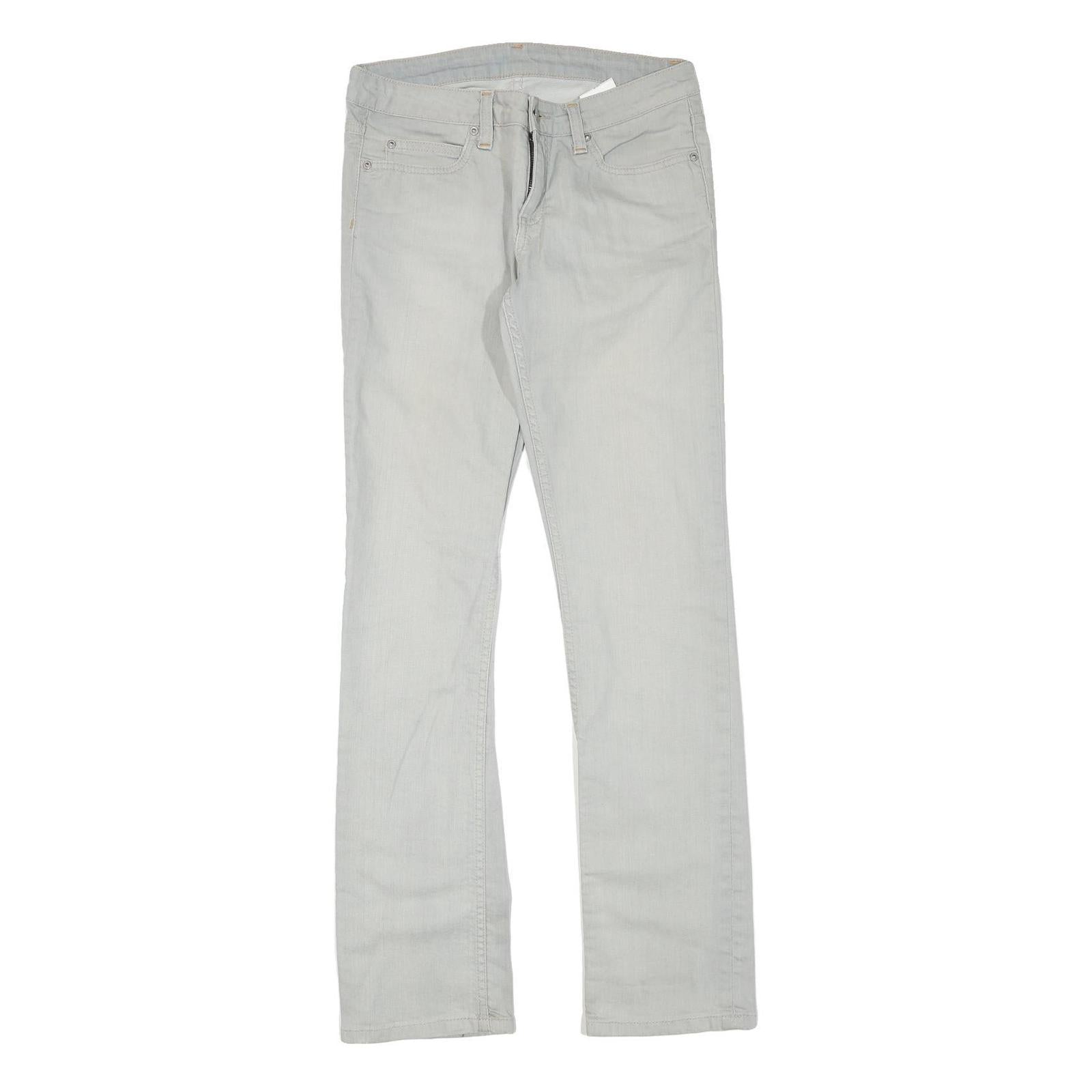 CARHARTT Womens Regular Fit Grey Denim Jeans Cotton Blend Zip W30 L32 Light Wash