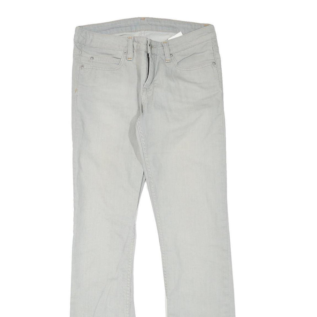 CARHARTT Womens Regular Fit Grey Denim Jeans Cotton Blend Zip W30 L32 Light Wash