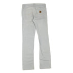 CARHARTT Womens Regular Fit Grey Denim Jeans Cotton Blend Zip W30 L32 Light Wash