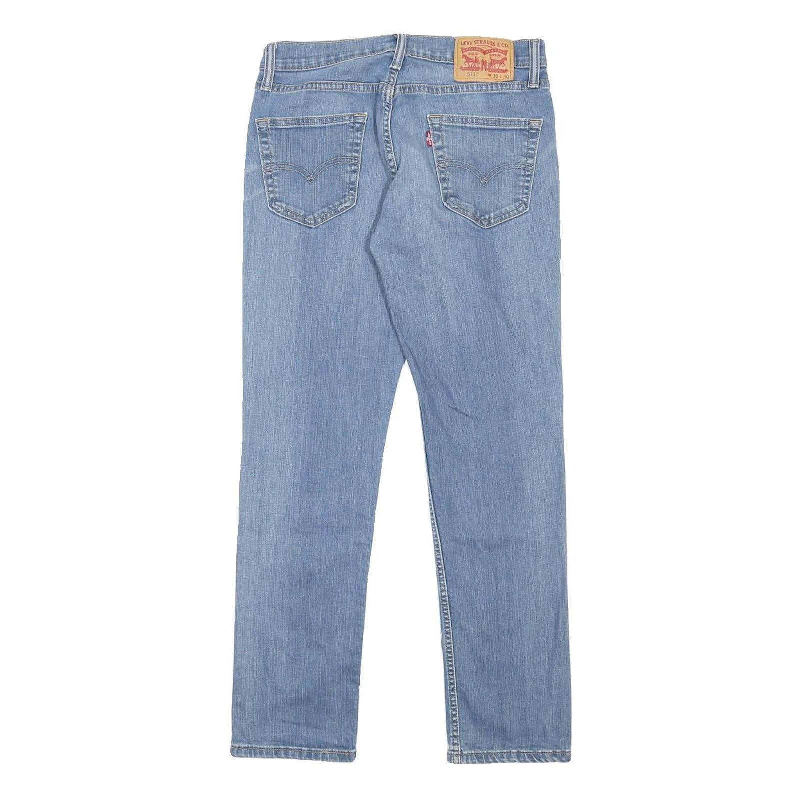 LEVI'S 511 Slim Mens Jeans Blue Slim Skinny Denim Medium W30 L30 Classic Fit