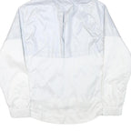 NIKE Womens White Lightweight Hooded Zip Jacket L Polyester Blend Plain