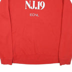 NIKE Mens Red Crew Neck M NJ.19 Sweatshirt Cotton Blend Casual Pullover