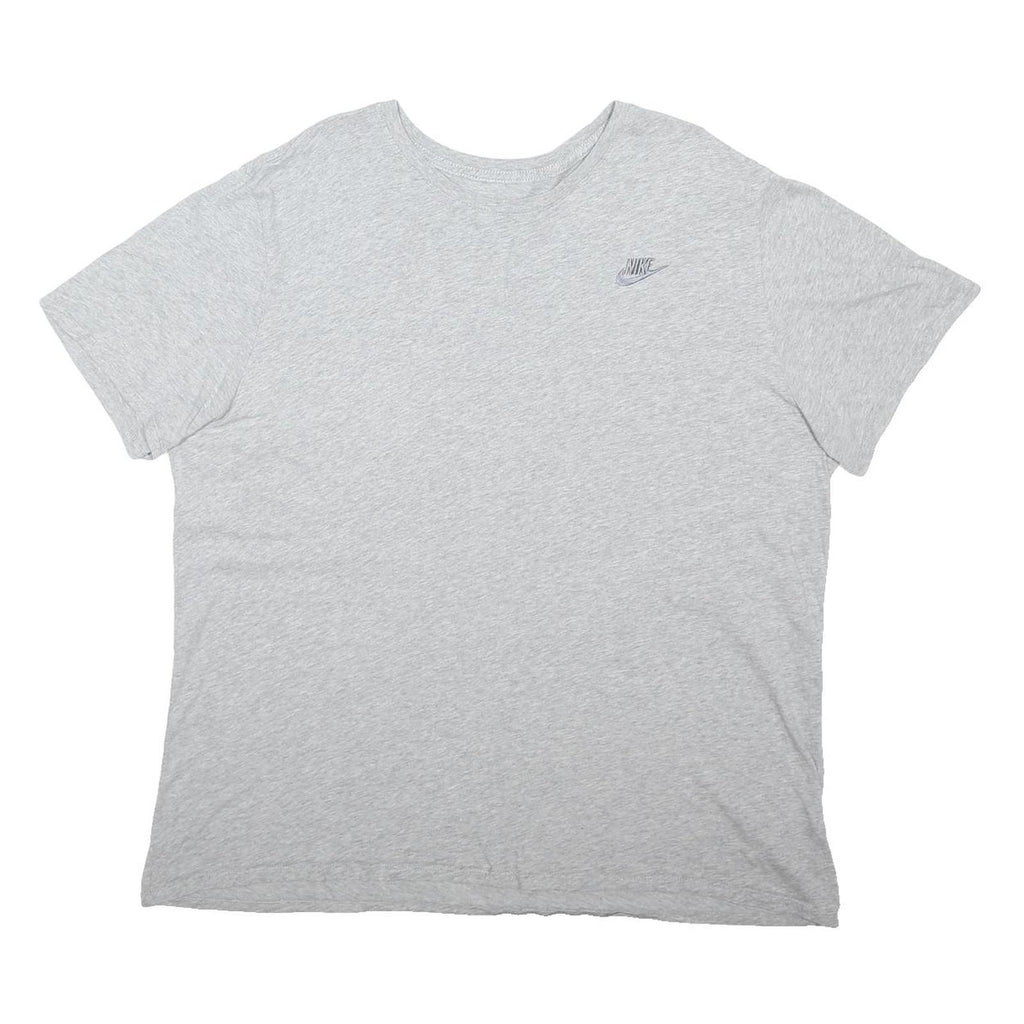 NIKE Mens Grey Cotton Blend Graphic T-Shirt 2XL Short Sleeve Crew Neck Casual