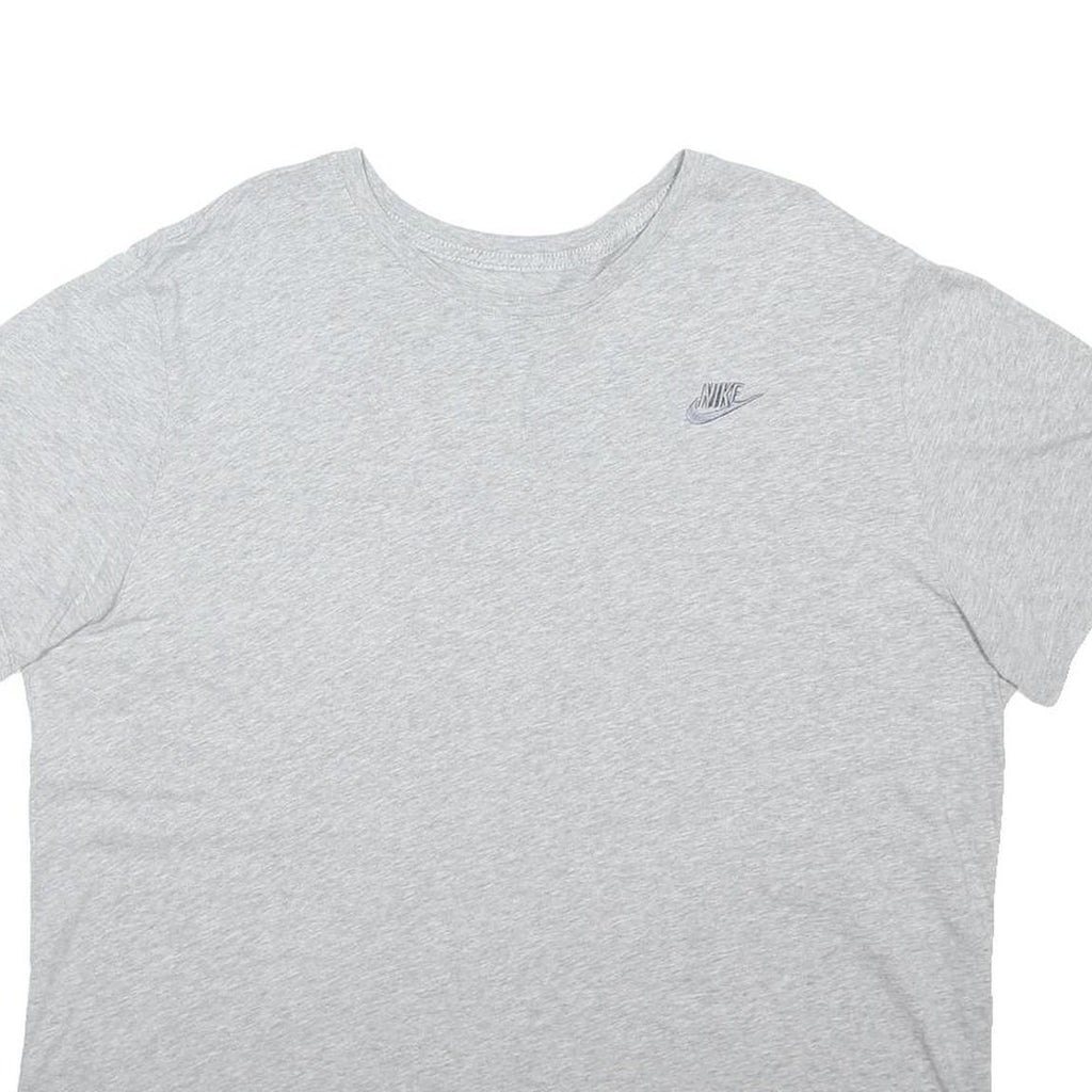 NIKE Mens Grey Cotton Blend Graphic T-Shirt 2XL Short Sleeve Crew Neck Casual
