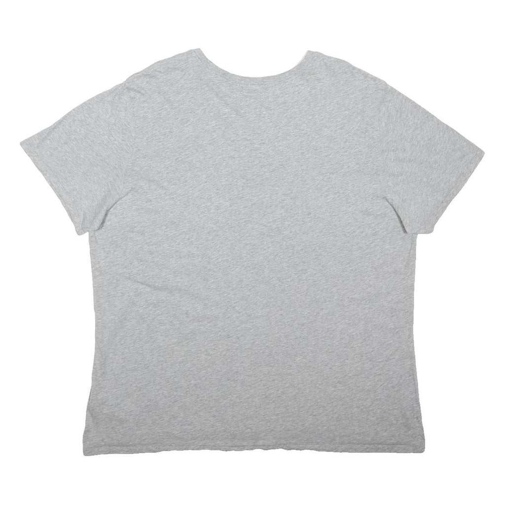 NIKE Mens Grey Cotton Blend Graphic T-Shirt 2XL Short Sleeve Crew Neck Casual