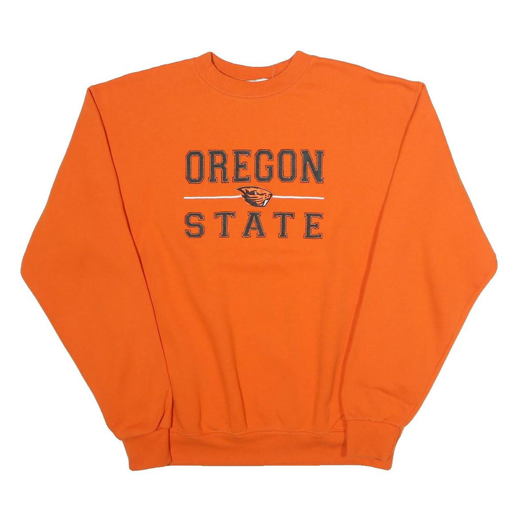 CHAMPION Mens Orange Oregon State Crew Neck M Cotton Blend Sweatshirt Pullover