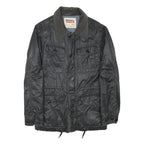 LEVI'S Mens Black Cotton Blend Casual Jacket S Classic Zip Pocketed