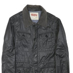 LEVI'S Mens Black Cotton Blend Casual Jacket S Classic Zip Pocketed