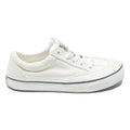 TOMMY HILFIGER Womens White Canvas Low Top Trainers UK 3.5 Casual Comfort