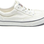 TOMMY HILFIGER Womens White Canvas Low Top Trainers UK 3.5 Casual Comfort