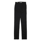 LEVI'S Womens Cotton Blend Black Regular Fit Straight Trousers W24 L30 Zip