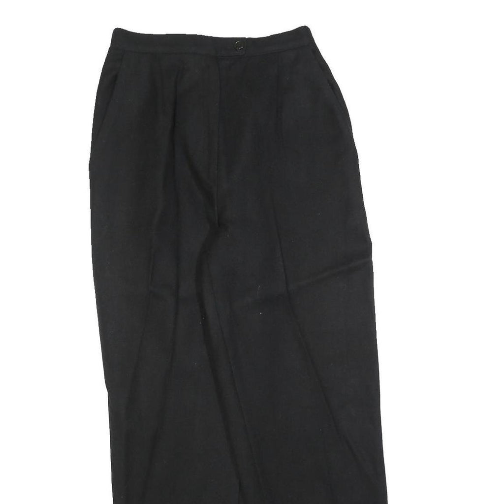 WILLOW RIDGE Womens Wool Black Regular Fit Straight Leg Trousers W25 L28