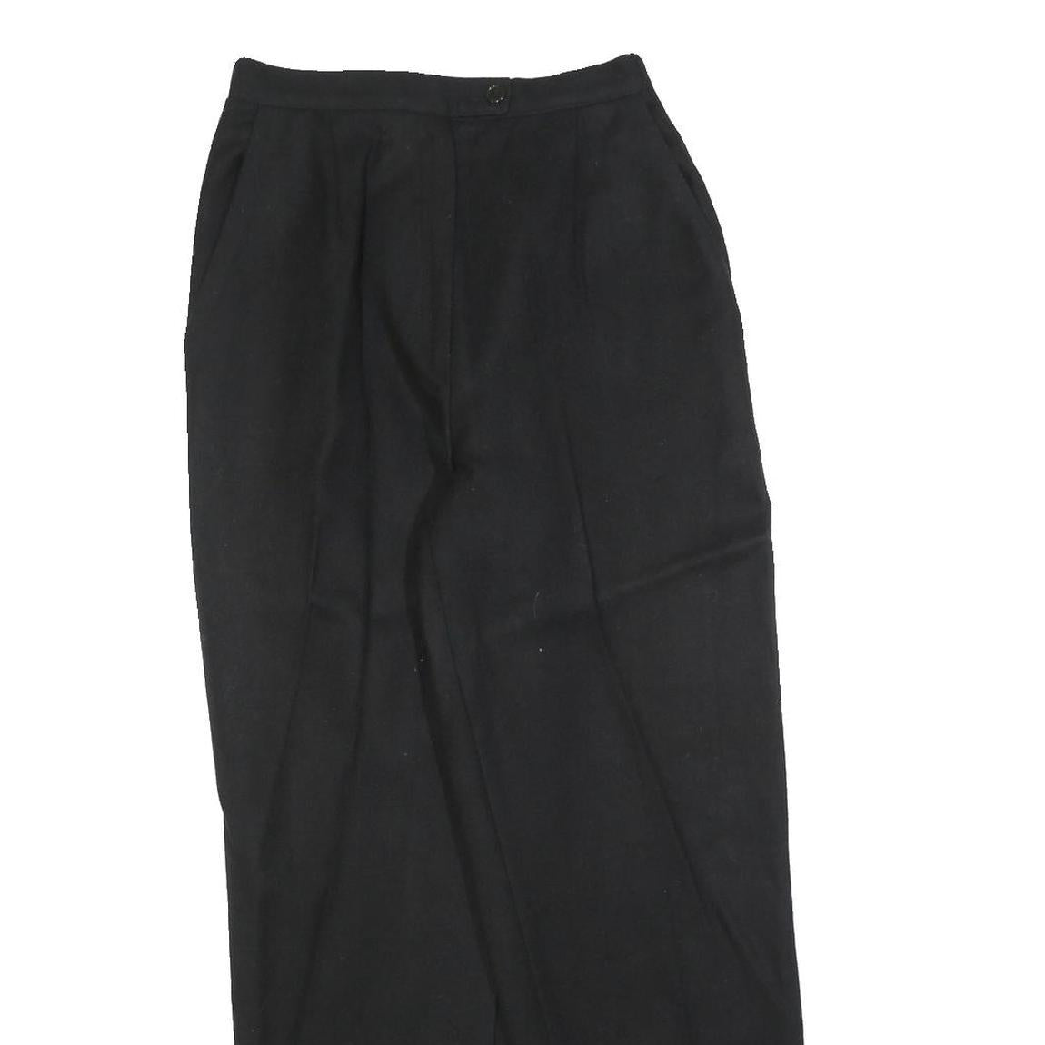 WILLOW RIDGE Womens Wool Black Regular Fit Straight Leg Trousers W25 L28
