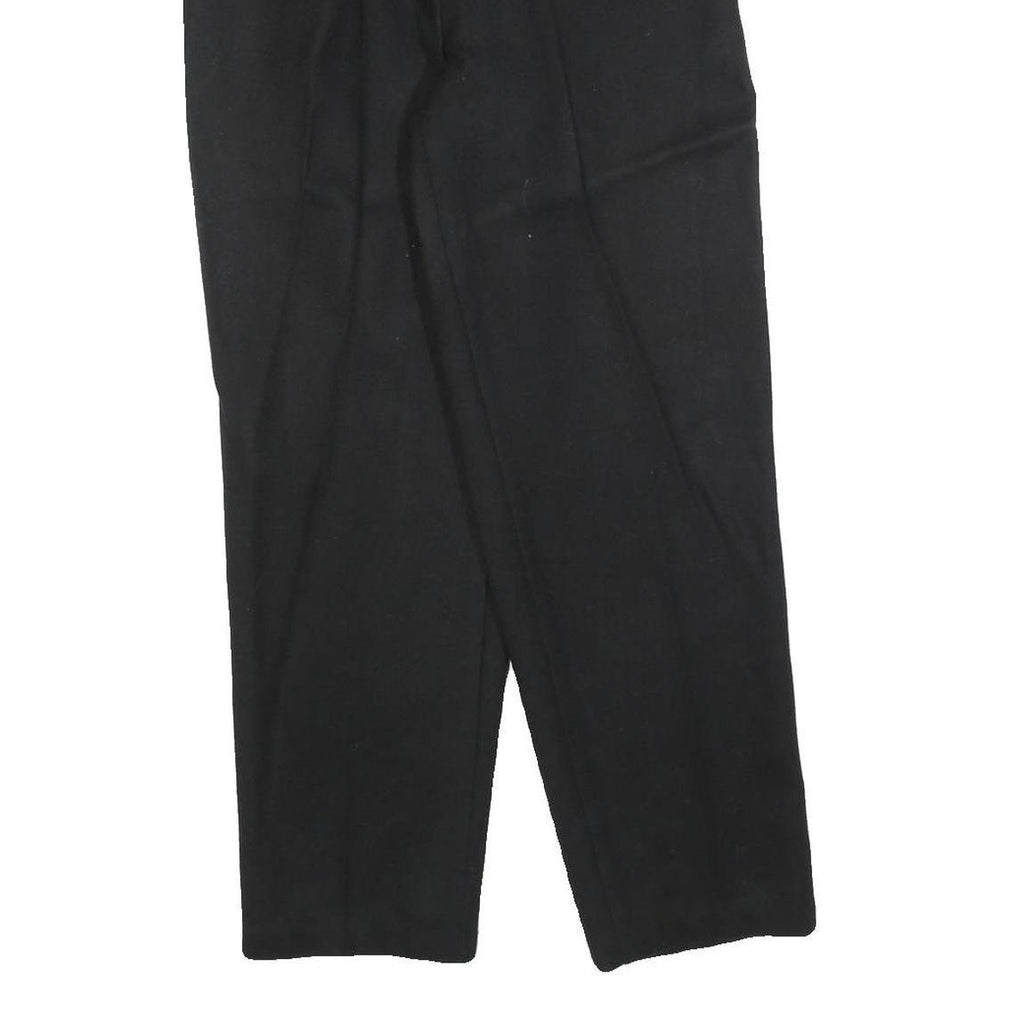 WILLOW RIDGE Womens Wool Black Regular Fit Straight Leg Trousers W25 L28