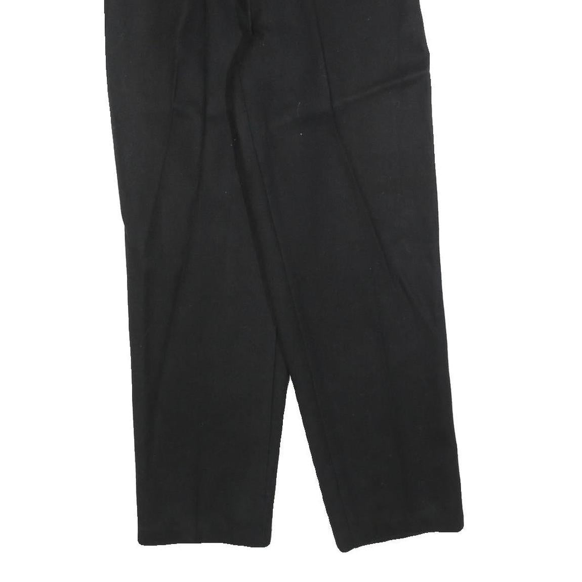 WILLOW RIDGE Womens Wool Black Regular Fit Straight Leg Trousers W25 L28