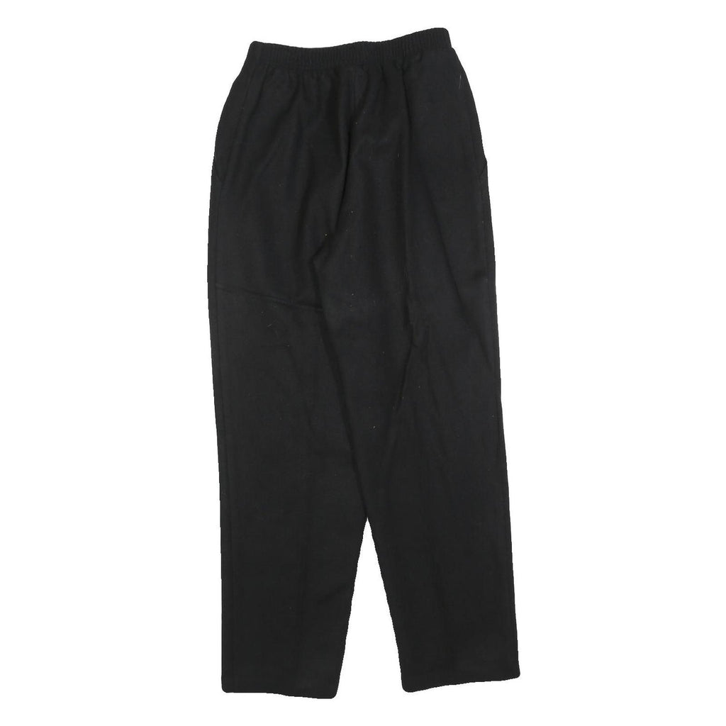 WILLOW RIDGE Womens Wool Black Regular Fit Straight Leg Trousers W25 L28
