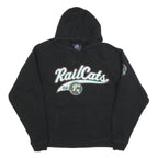 J AMERICA Mens Black RailCats Pullover Hoodie M Cotton Blend Casual Sportswear