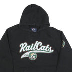 J AMERICA Mens Black RailCats Pullover Hoodie M Cotton Blend Casual Sportswear