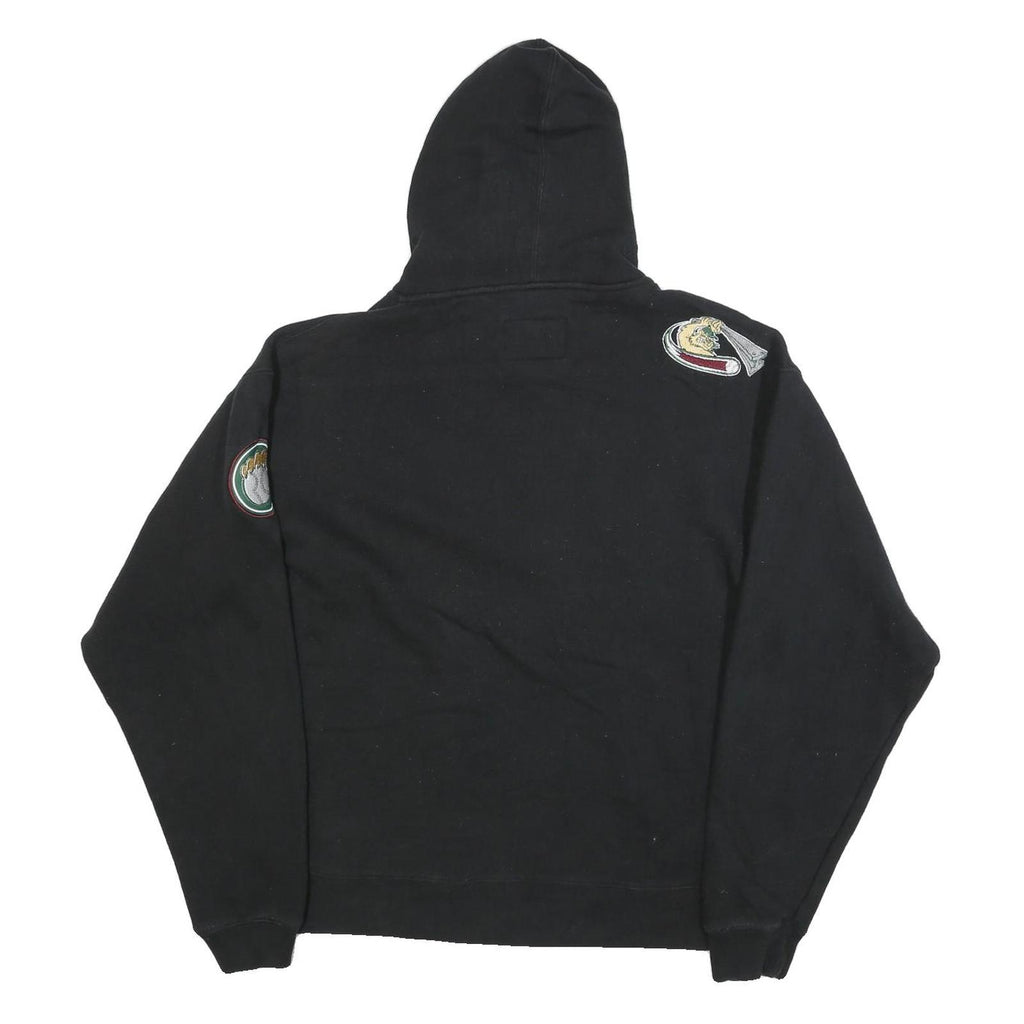 J AMERICA Mens Black RailCats Pullover Hoodie M Cotton Blend Casual Sportswear