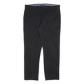 TOMMY HILFIGER Mens Cotton Blend Black Regular Straight Trousers W36 L32 Classic