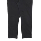 TOMMY HILFIGER Mens Cotton Blend Black Regular Straight Trousers W36 L32 Classic