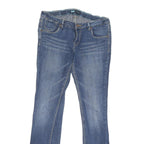 LEVI'S Womens Regular Blue Denim Straight Jeans W30 L29 Zip Cotton Blend