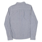 LEE Mens Shirt Grey Striped Long Sleeve S