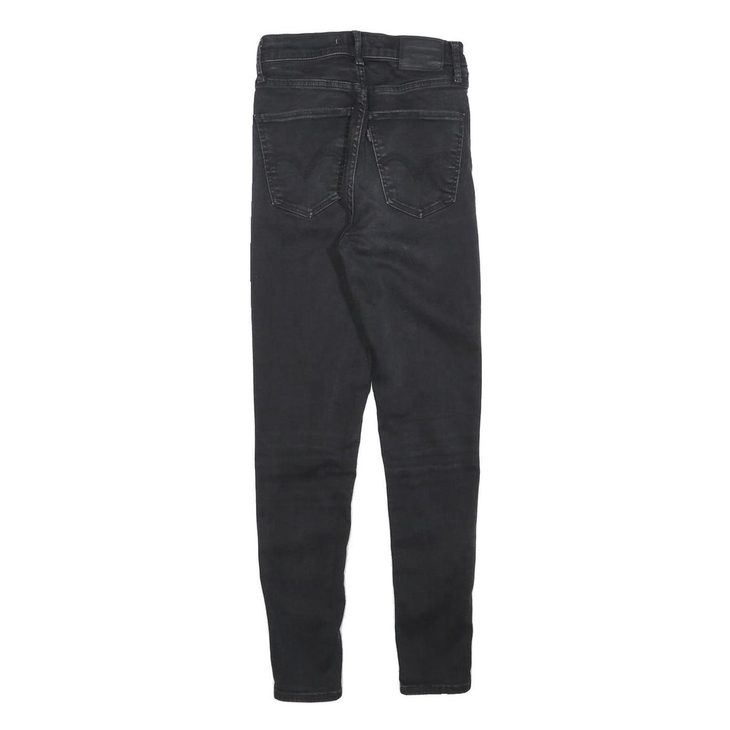 LEVI'S Womens Slim Black Jeans Cotton Blend W26 L28 Stretch Skinny Zip