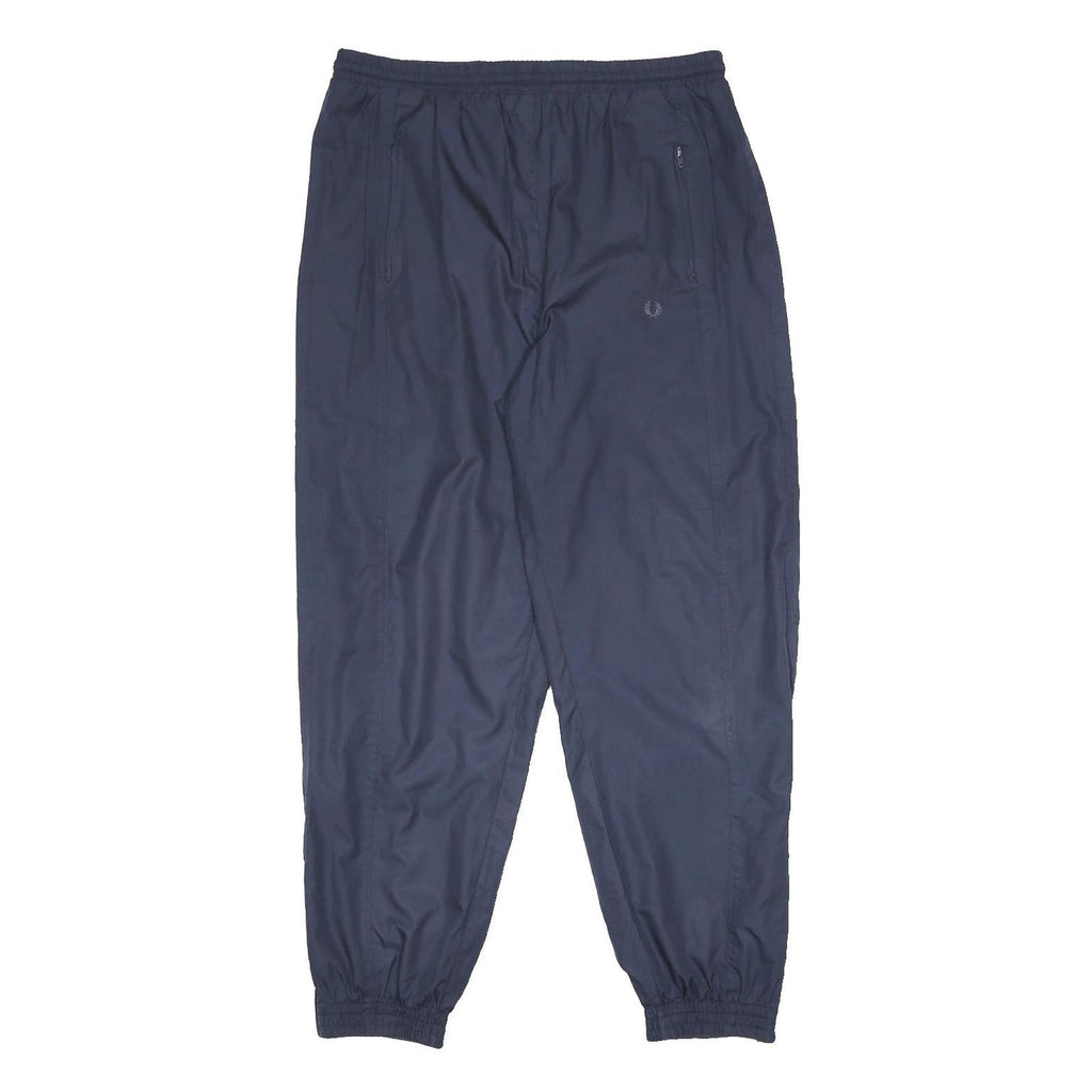 FRED PERRY Womens Joggers Navy Blue Slim Tapered UK 12 W32 L29