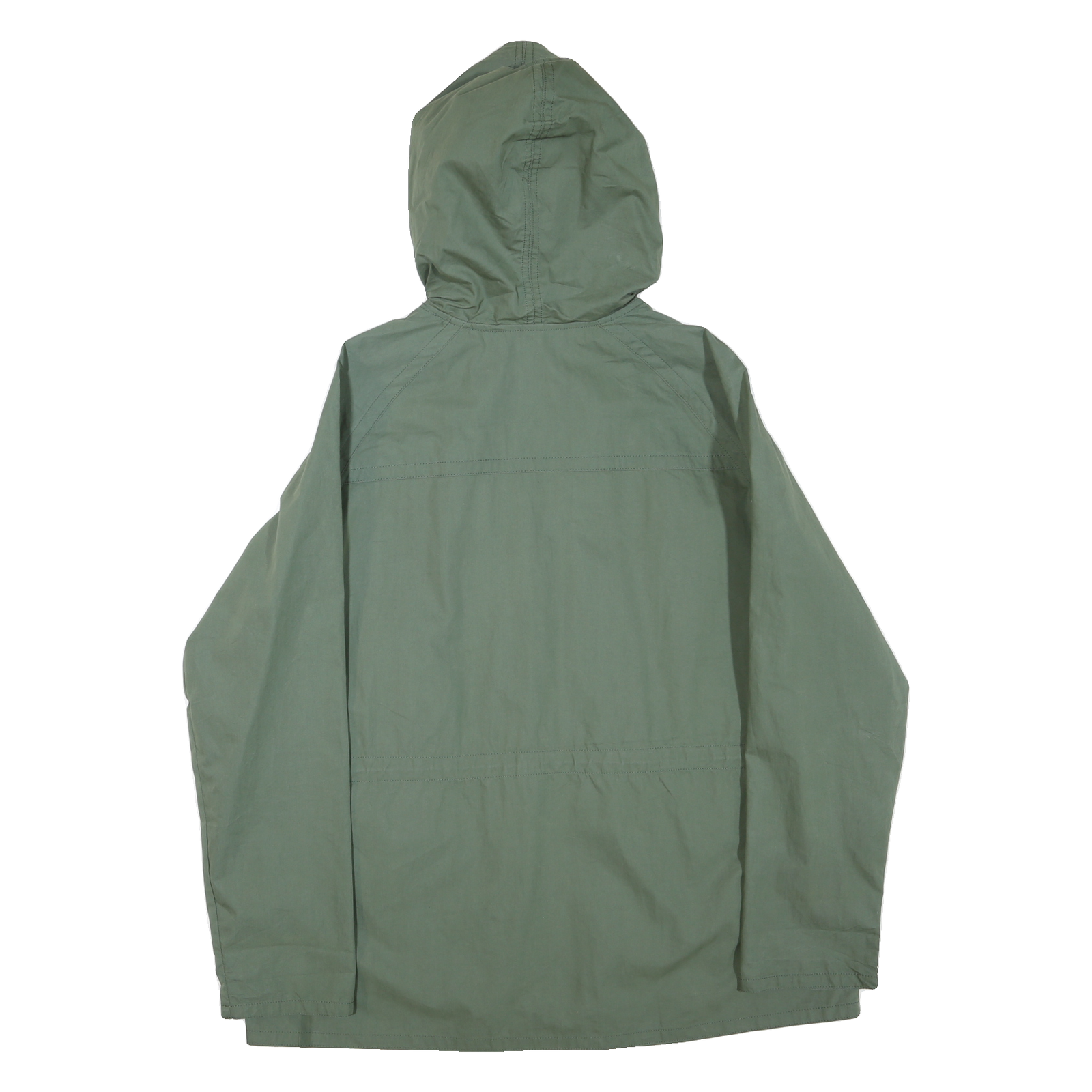 WOOLRICH Womens Green Cotton Blend Hooded Jacket XL Plain Zip Casual Outerwear