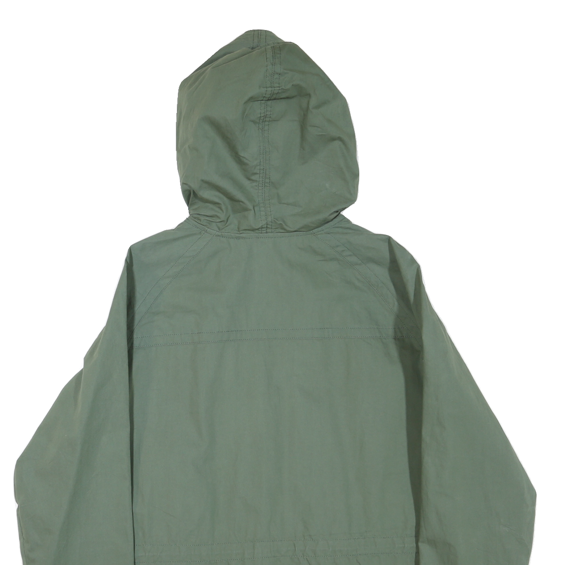 WOOLRICH Womens Green Cotton Blend Hooded Jacket XL Plain Zip Casual Outerwear