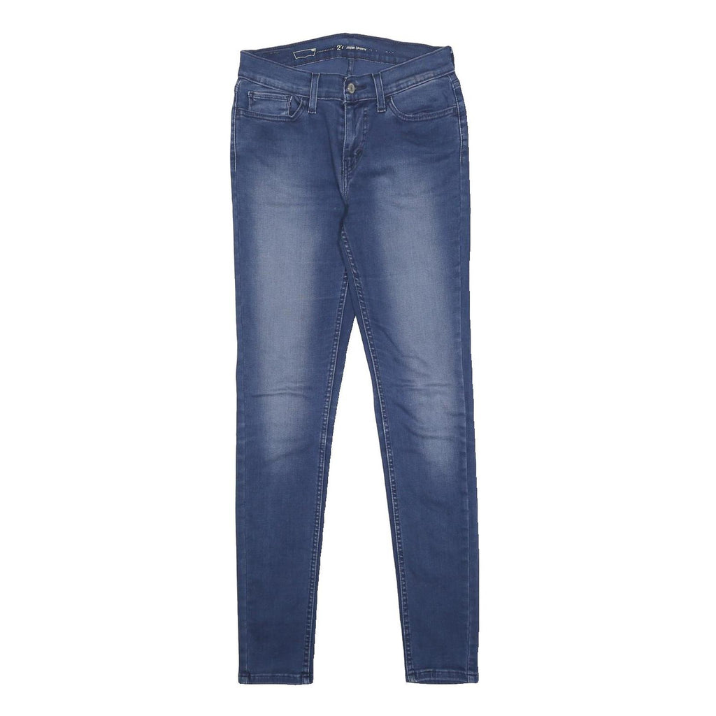 LEVI'S Womens Jeans Blue Slim Skinny Denim Medium W27 L30 Zip Cotton Blend