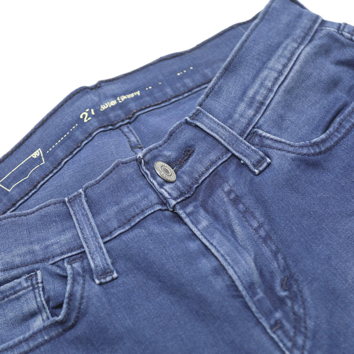 LEVI'S Womens Jeans Blue Slim Skinny Denim Medium W27 L30 Zip Cotton Blend