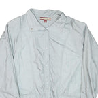 TUDOR COURT Womens Light Grey Casual Jacket M Polyester Blend Plain Zip Closure