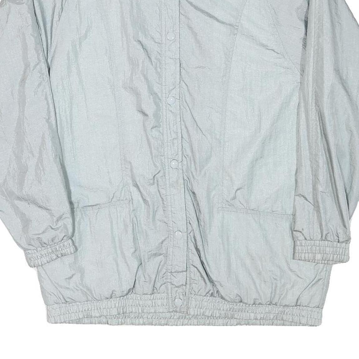 TUDOR COURT Womens Light Grey Casual Jacket M Polyester Blend Plain Zip Closure