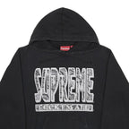 SUPREME Mens Black Hoodie M Cotton Blend Graphic Print Pullover