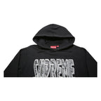 SUPREME Mens Black Hoodie M Cotton Blend Graphic Print Pullover
